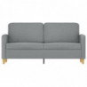 2-Sitzer-Sofa Hellgrau 140 cm Stoff