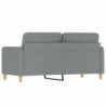 2-Sitzer-Sofa Hellgrau 140 cm Stoff