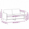 2-Sitzer-Sofa Hellgrau 140 cm Stoff