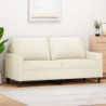 2-Sitzer-Sofa Creme 140 cm Samt