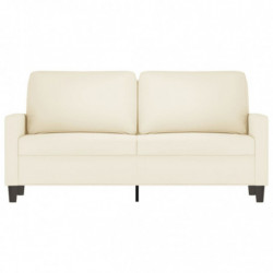 2-Sitzer-Sofa Creme 140 cm Samt