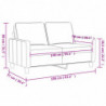 2-Sitzer-Sofa Creme 140 cm Samt