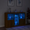 Sideboard mit LED-Leuchten Braun Eichen-Optik 162x37x100 cm