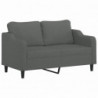 2-Sitzer-Sofa Dunkelgrau 140 cm Stoff