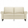 2-Sitzer-Sofa Creme 120 cm Kunstleder