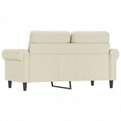 2-Sitzer-Sofa Creme 120 cm Kunstleder