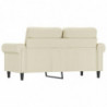 2-Sitzer-Sofa Creme 120 cm Kunstleder