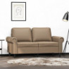 2-Sitzer-Sofa Cappuccino-Braun 120 cm Kunstleder