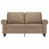 2-Sitzer-Sofa Cappuccino-Braun 120 cm Kunstleder