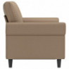 2-Sitzer-Sofa Cappuccino-Braun 120 cm Kunstleder