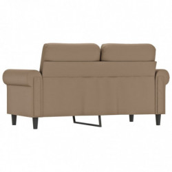 2-Sitzer-Sofa Cappuccino-Braun 120 cm Kunstleder