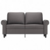 2-Sitzer-Sofa Grau 120 cm Kunstleder