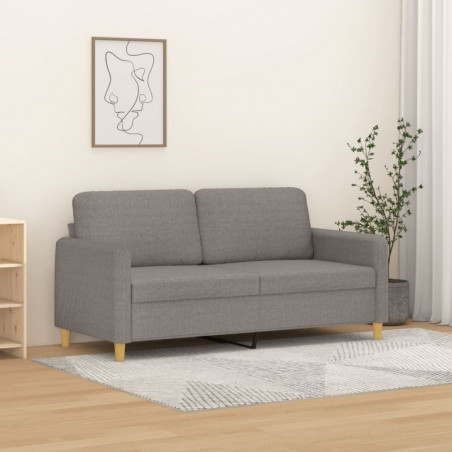 2-Sitzer-Sofa Taupe 140 cm Stoff