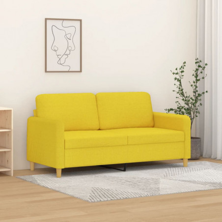 2-Sitzer-Sofa Hellgelb 140 cm Stoff