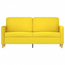 2-Sitzer-Sofa Hellgelb 140 cm Stoff