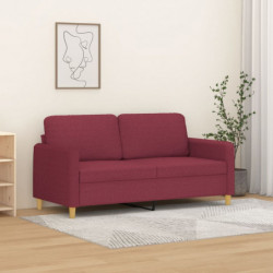 2-Sitzer-Sofa Weinrot 140 cm Stoff