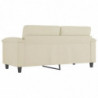 2-Sitzer-Sofa Creme 140 cm Kunstleder