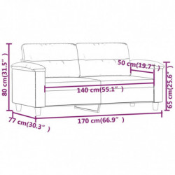 2-Sitzer-Sofa Creme 140 cm Kunstleder