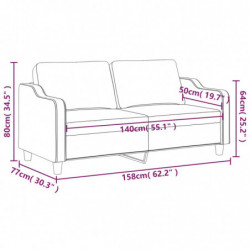2-Sitzer-Sofa Taupe 140 cm Stoff