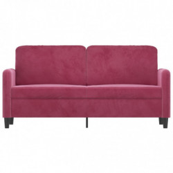 2-Sitzer-Sofa Weinrot 140 cm Samt