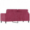 2-Sitzer-Sofa Weinrot 140 cm Samt