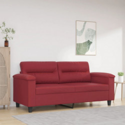 2-Sitzer-Sofa Weinrot 140 cm Kunstleder