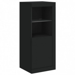 Sideboards mit LED-Leuchten 3 Stk. Schwarz Holzwerkstoff