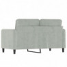 2-Sitzer-Sofa Hellgrau 120 cm Samt