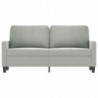 2-Sitzer-Sofa Hellgrau 140 cm Samt