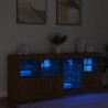 Sideboard mit LED-Leuchten Braun Eichen-Optik 164x37x67 cm