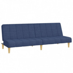 Schlafsofa 2-Sitzer Blau Stoff