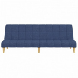 Schlafsofa 2-Sitzer Blau Stoff