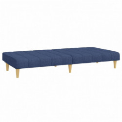 Schlafsofa 2-Sitzer Blau Stoff