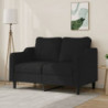 2-Sitzer-Sofa Schwarz 120 cm Stoff