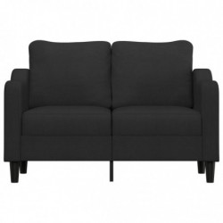 2-Sitzer-Sofa Schwarz 120 cm Stoff