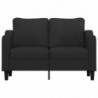 2-Sitzer-Sofa Schwarz 120 cm Stoff