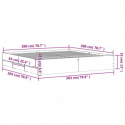 Bettgestell mit Schubladen Schwarz 200x200 cm Holzwerkstoff