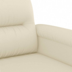 2-Sitzer-Sofa Creme 120 cm Kunstleder