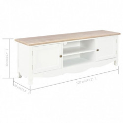 TV-Schrank Weiß 120×30×40 cm Holz