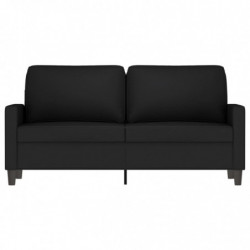 2-Sitzer-Sofa Schwarz 140 cm Samt
