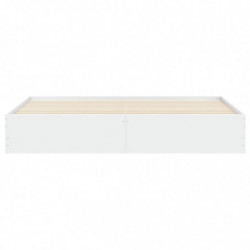 Bettgestell mit Schubladen Weiß 180x200 cm Holzwerkstoff