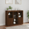 Sideboards mit LED-Leuchten 3 Stk. Braun Eichen-Optik