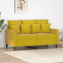 2-Sitzer-Sofa Gelb 120 cm Samt