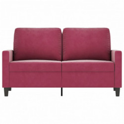 2-Sitzer-Sofa Weinrot 120 cm Samt