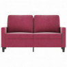 2-Sitzer-Sofa Weinrot 120 cm Samt