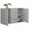 Sideboard Betongrau 120x35,5x75 cm Holzwerkstoff