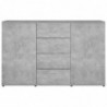 Sideboard Betongrau 120x35,5x75 cm Holzwerkstoff