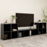 5-tlg. TV-Schrank-Set Grau Holzwerkstoff