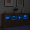 Sideboard mit LED-Leuchten Braun Eichen-Optik 163x37x67 cm