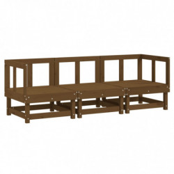 3-tlg. Garten-Lounge-Set Honigbraun Massivholz Kiefer